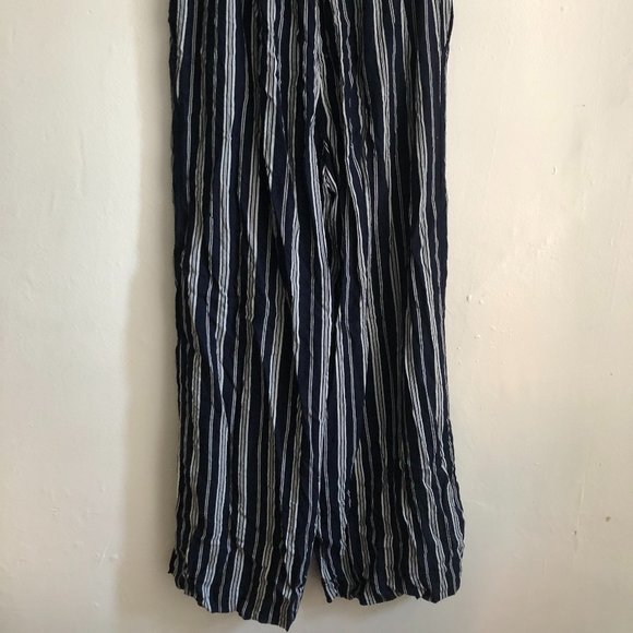 Navy & white striped pants Abercrombie & Fitch S - Picture 3 of 3